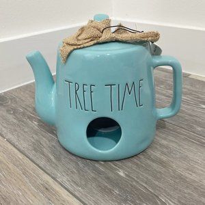 Rae Dunn Blue Teapot Birdhouse NEW